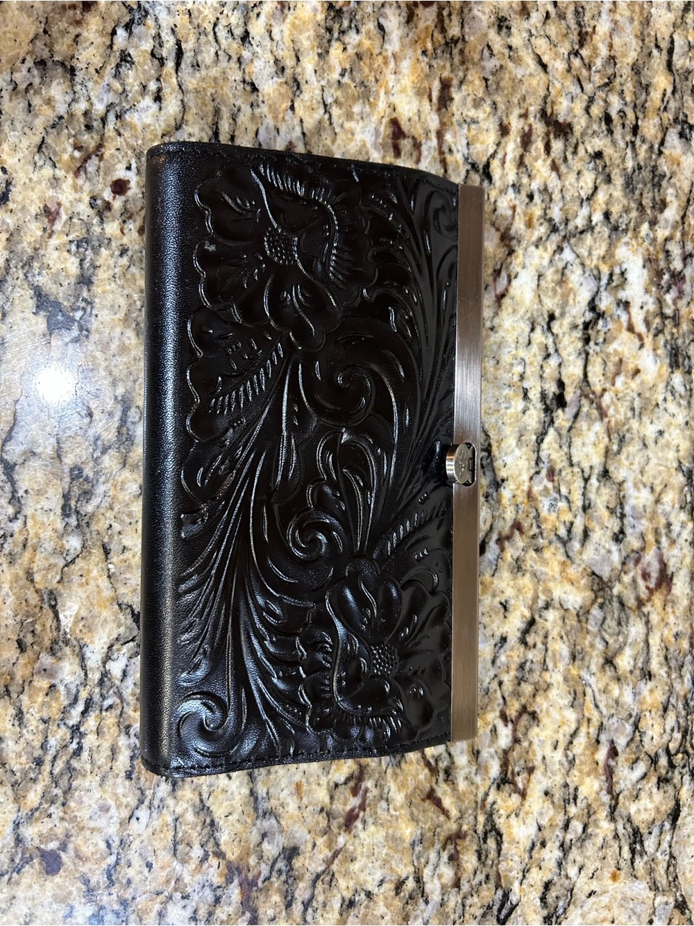 Patricia Nash black leather wallet. - Picture 2 of 7